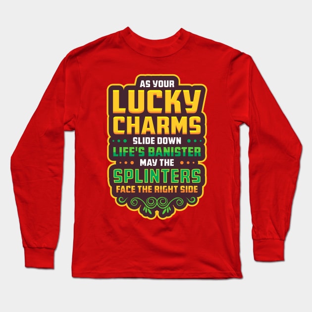 Luck of The Irish - Irish Prayer - Funny Long Sleeve T-Shirt by Vector-Artist